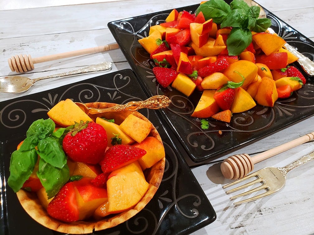 Strawberry and Peach Fruit Salad