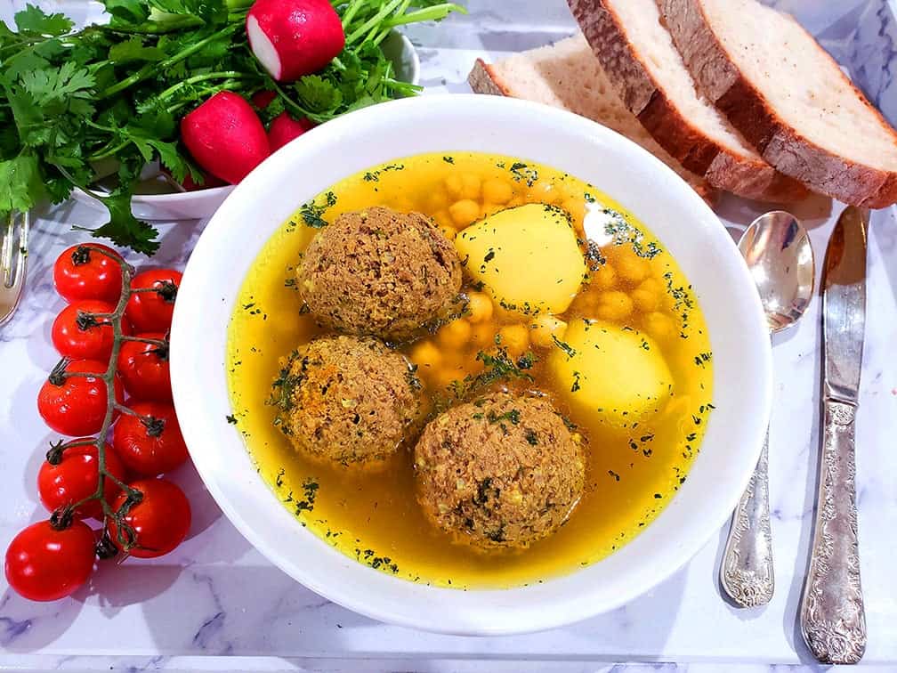 Meatball Soup with Chickpeas and Potatoes recipe