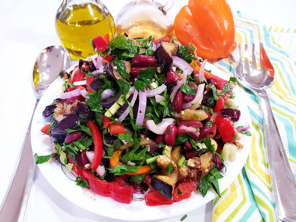 bean and eggplant salad recipe