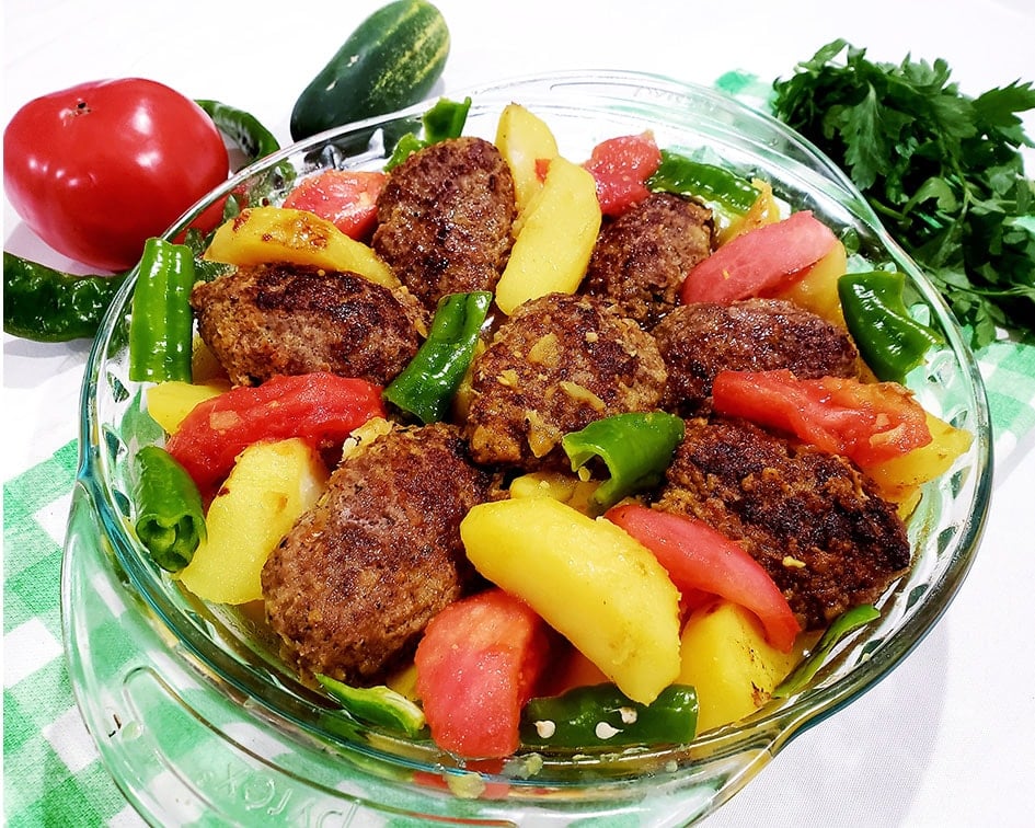 beef patties and potatoes recipe