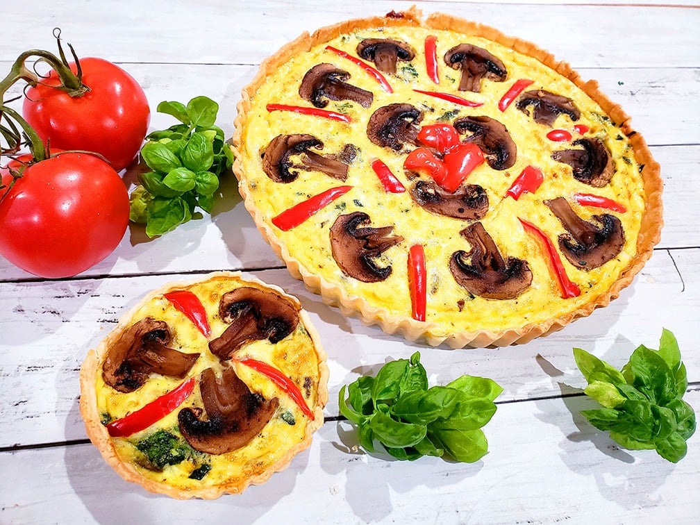 Mushroom Spinach Quiche recipe