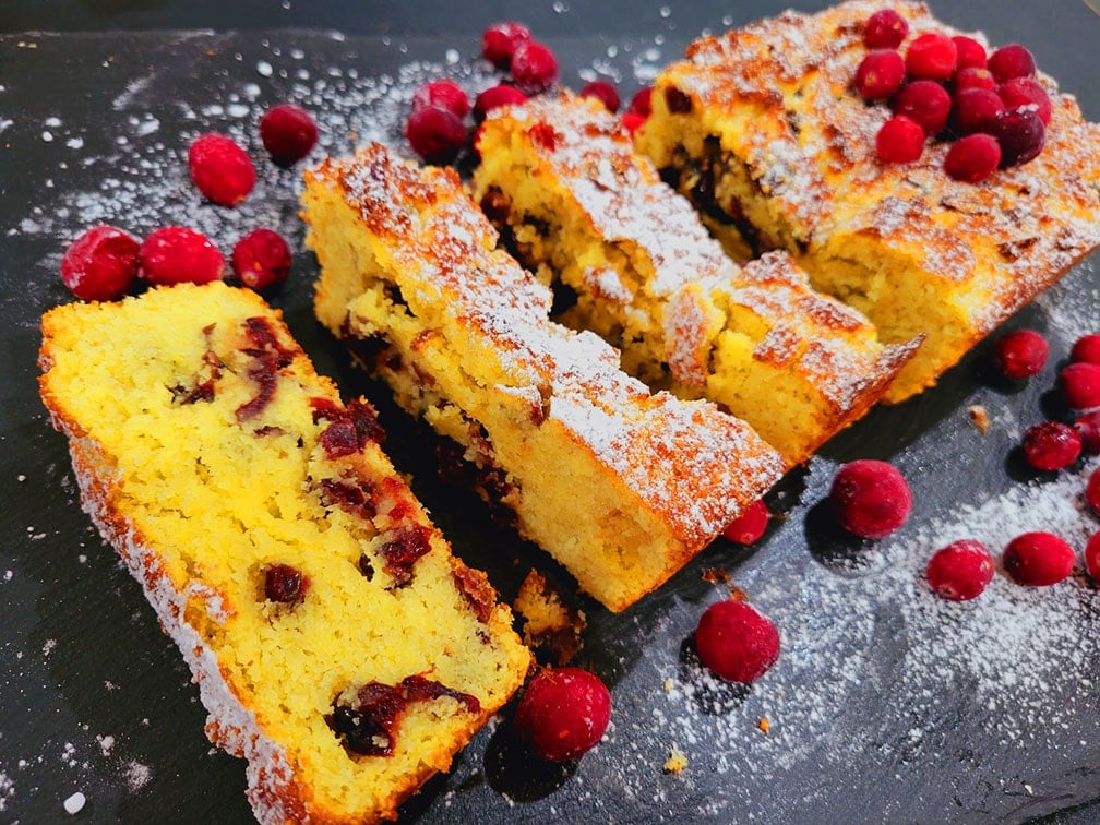 Keto Cranberry Almond cake Simple Tasty Eating